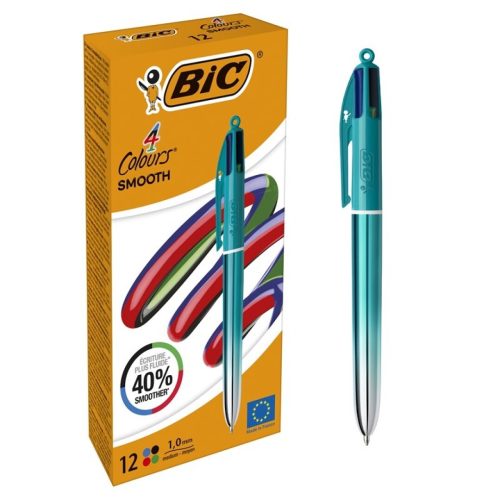 BOLIGRAFO BIC 4 COLORES SMOOTH GRAD.VERDE AZULADO