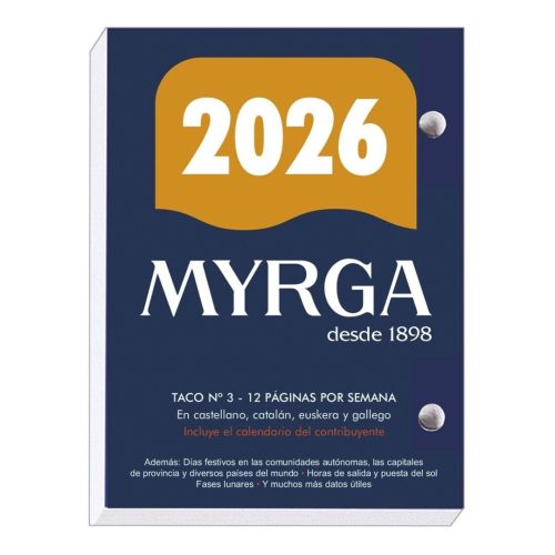 TACO CALENDARIO MYRGA Nº.3 2026 (SIN DEV.)