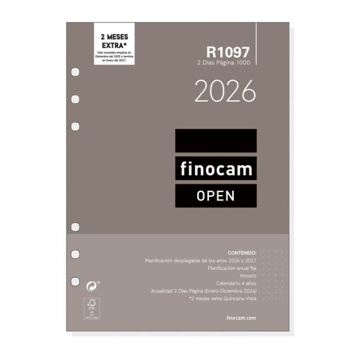RECAMBIO AGENDA FINOCAM R1097 2 DIAS PAGINA